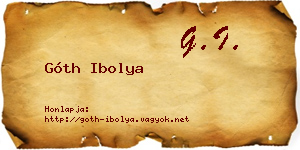Góth Ibolya névjegykártya