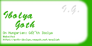ibolya goth business card